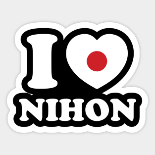 I HEART [LOVE] NIHON Sticker